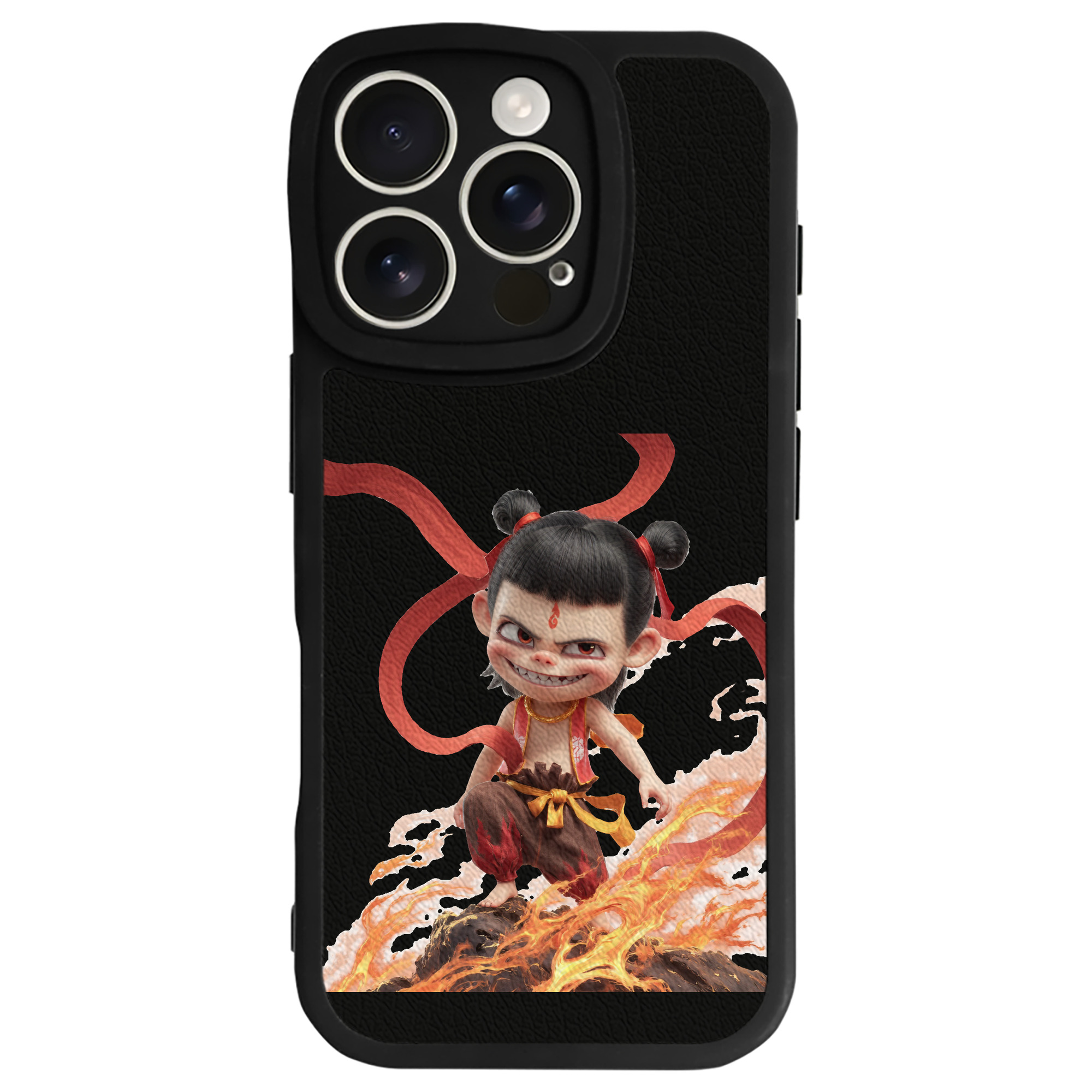 （画像用） Ne Zha 2 ナタ 魔童の大暴れ 【iPhone 16シリーズ対応】シリコンスマホケース（レザー調） 材質：シリコン